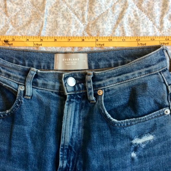 NWOT Everlane Way-High Jean Distressed Blue Wash! - Picture 14 of 16
